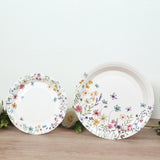 72 Pcs Wildflower Butterfly Paper Party Plates and Cups, Disposable Tableware Set