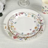 72 Pcs Wildflower Butterfly Paper Party Plates and Cups, Disposable Tableware Set