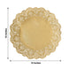 50 Pcs | 12inch Round Gold Lace Paper Doilies, Food Grade Paper Placemats