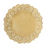 50 Pcs | 12inch Round Gold Lace Paper Doilies, Food Grade Paper Placemats#whtbkgd