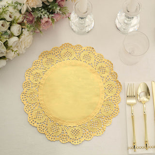 Add Elegance to Your Event with Gold Lace Paper Doilies