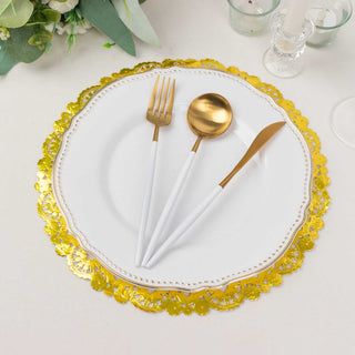 Transform Your Table Into a Work of Art with Metallic Gold Medallion Paper Lace Doilies