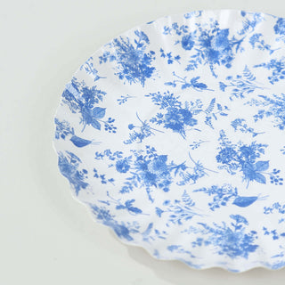 <h3 style="margin-left:0px;"><strong>Perfect Sized White Blue Disposable Plates for Small Servings</strong>