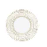 25 Pack | 10inch Gold And White Porcelain Style Vintage Disposable Plates#whtbkgd