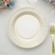 25 Pack | 10inch Gold And White Porcelain Style Vintage Disposable Plates