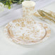 25 Pack White Gold French Toile Disposable Salad Plates