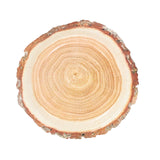 25 Pack | 7inch Natural Rustic Wood Slice Disposable Salad Party Plates#whtbkgd