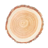 25 Pack | 10inch Natural Rustic Wood Slice Disposable Party Plates#whtbkgd