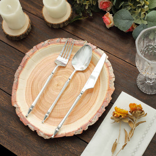 Unforgettable Dining Experience with Natural Rustic Wood Slice Disposable Party Plates