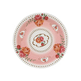 25 Pack Dusty Rose Round Floral Paper Salad Plates, Disposable Appetizer Dessert Plates#whtbkgd