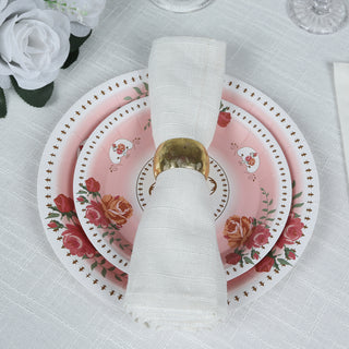 <span style="background-color:transparent;color:#111111;">Beautiful Dusty Rose Floral Paper Dessert Plates</span>