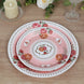 25 Pack Dusty Rose Round Floral Paper Salad Plates, Disposable Appetizer Dessert Plates