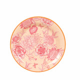 50 Pcs Dusty Rose Spring Floral Disposable Plates with Gold Rim, Heavy Duty Round Dinner