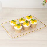 6 Pack Disposable Serving Platters with Gold Beaded Rim