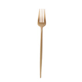 50 Pack Premium Plastic Dinner Forks Set, Gold Heavy Duty Disposable Sleek Utensil Cutlery#whtbkgd