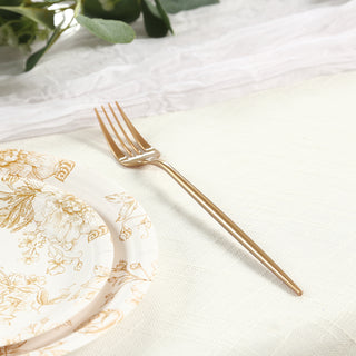 <h3 style="margin-left:0px;">Stunning Gold Heavy Duty Plastic Dinner Forks