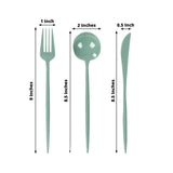 60 Pack Plastic Silverware Set, Dusty Sage Green Heavy Duty Disposable Sleek Utensil Cutlery