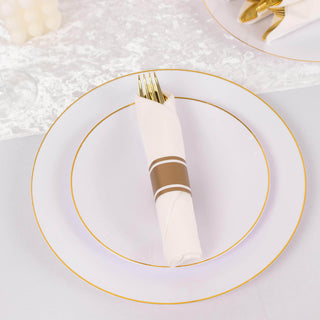 <span style="background-color:transparent;color:#000000;">Convenient Elegance with Gold Plastic Silverware Set</span>