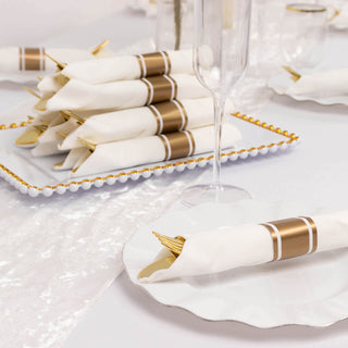 <span style="background-color:transparent;color:#000000;">Gold Plastic Cutlery Set - Perfect for Any Occasion</span>