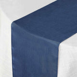 14"x108" Dark Blue Faux Denim Polyester Table Runner