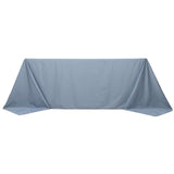 90x132inch Dusty Blue Premium Scuba Wrinkle Free Rectangular Tablecloth, Seamless Scuba Polyester