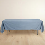 60"x102" Dusty Blue Premium Scuba Wrinkle Free Rectangular Tablecloth, Seamless Scuba Polyester Tablecloth