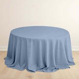 132inch Dusty Blue Premium Scuba Wrinkle Free Round Tablecloth, Scuba Polyester Tablecloth