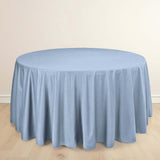 120inch Dusty Blue Premium Scuba Wrinkle Free Round Tablecloth, Scuba Polyester Tablecloth