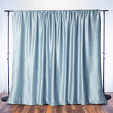 8ftx8ft Dusty Blue Premium Smooth Velvet Event Curtain Drapes, Privacy Backdrop Event Panel with Rod Pocket