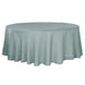 108inch Dusty Blue Linen Round Tablecloth | Slubby Textured Wrinkle Resistant Tablecloth