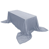 90x156inch Dusty Blue Premium Sequin Rectangle Tablecloth