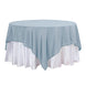 90Inch Dusty Blue Seamless Square Polyester Table Overlay