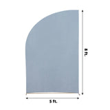 8ft Dusty Blue Spandex Fitted Wedding Arch Cover For Half Moon Top Chiara Backdrop Stand