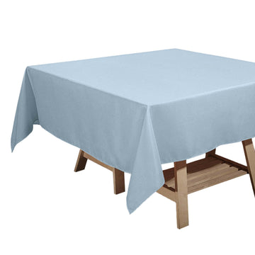 70"x70" Dusty Blue Square Seamless Polyester Tablecloth