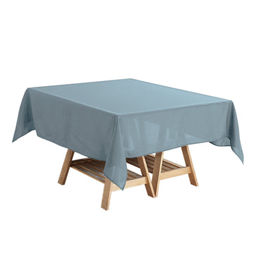 54"x54" Dusty Blue Square Seamless Polyester Tablecloth