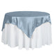 60"x 60" Dusty Blue Seamless Square Satin Tablecloth Overlay