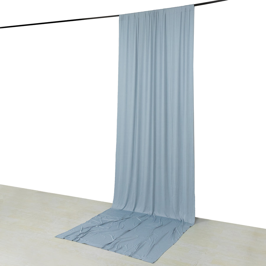 Dusty Blue 4-Way Stretch Spandex Photography Backdrop Curtain with Rod Pockets