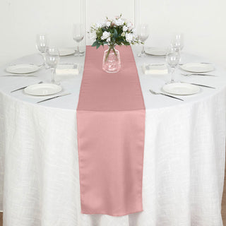 Dusty Rose Polyester Table Runner - Add Elegance to Your Event Decor
