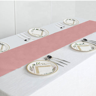 Elevate Your Event with a Dusty Rose Polyester Table Runner