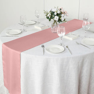 Dusty Rose Polyester Table Runner - The Perfect Finishing Touch