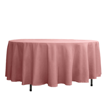 108" Dusty Rose Seamless Polyester Round Tablecloth