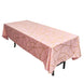 60inch x 102inch Dusty Rose Rectangle Polyester Tablecloth With Gold Foil Geometric Pattern