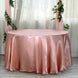 120" Dusty Rose Seamless Satin Round Tablecloth
