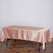 60x102 Dusty Rose Satin Rectangular Tablecloth