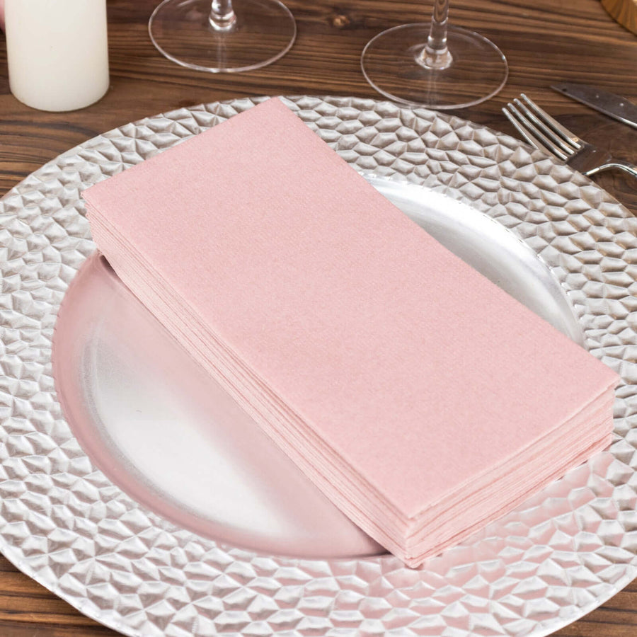 20 Pack | Dusty Rose Soft Linen-Feel Airlaid Paper Dinner Napkins