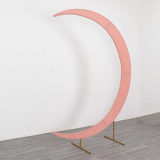 7.5ft Dusty Rose Spandex Crescent Moon Chiara Backdrop Stand Cover