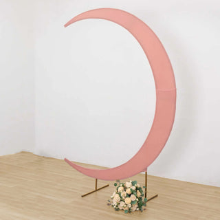 7.5ft Dusty Rose Spandex Crescent Moon Chiara Backdrop Stand Cover