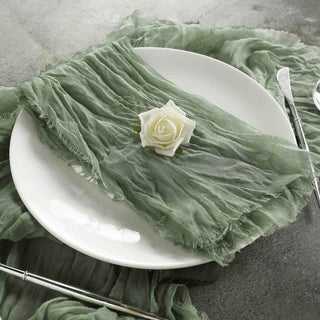 Elevate Your Table Setting with Dusty Sage Green Napkins