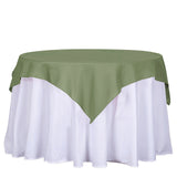 54inch Eucalyptus Sage Green Polyester Square Table Overlay