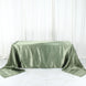 90inch x 156inch Eucalyptus Sage Green Satin Rectangular Tablecloth
